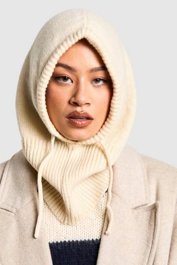 Knitted Cosy Hood cream