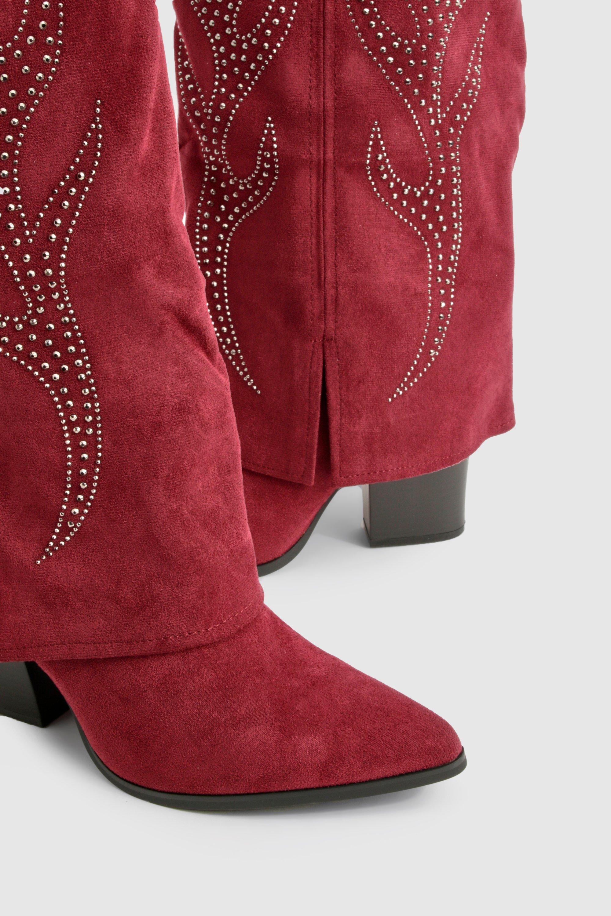 Wine suede boots sales