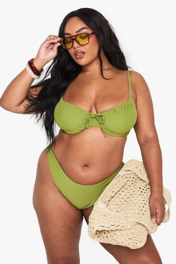 Plus Bikini Bottoms olive