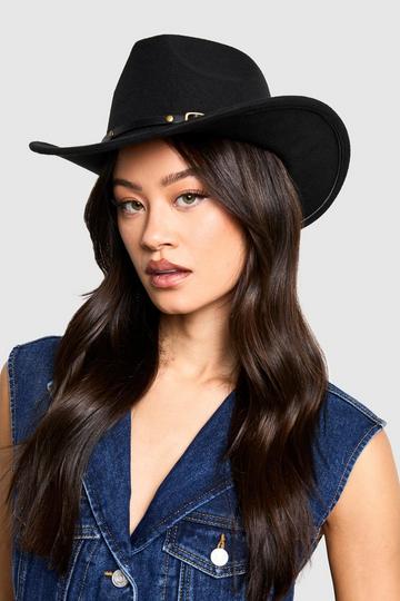 Black Gem Stone Western Cowboy Hat