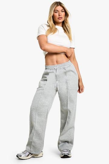 Jersey Elasticated Waistband Pin Tuck Leg Trouser grey