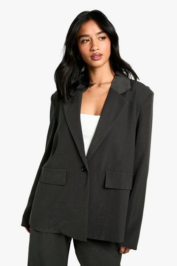 Petite Oversized Blazer charcoal