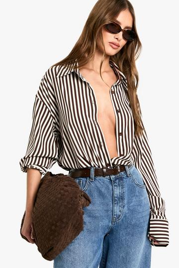 Regular Striped Shirt chocolate