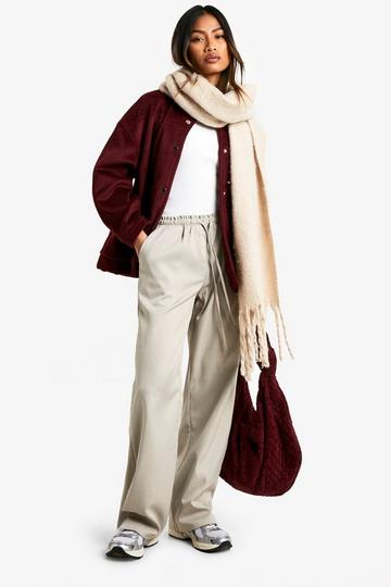 Drawstring High Waist Trouser beige