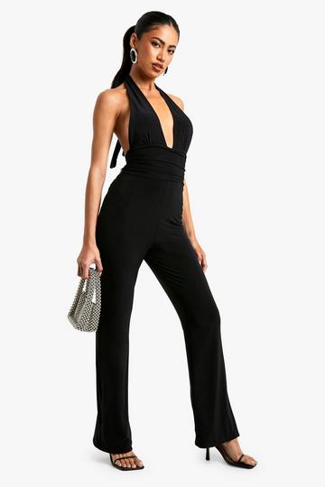 Slinky Halter Neck Jumpsuit black