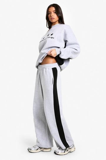 Color Block Joggingbroek Met Rechte Pijpen grey marl