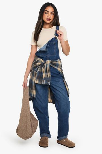 Boyfriend Denim Dungarees mid blue