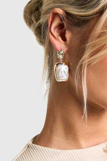 Large Pearl Drop Earrings pearl