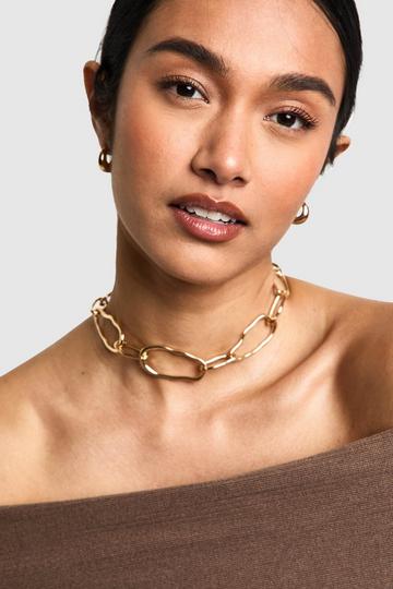Abstract Chain Choker gold