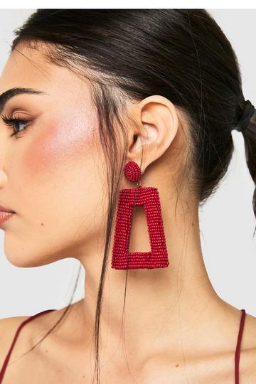 Hangende Oorbellen Met Kraaltjes pink