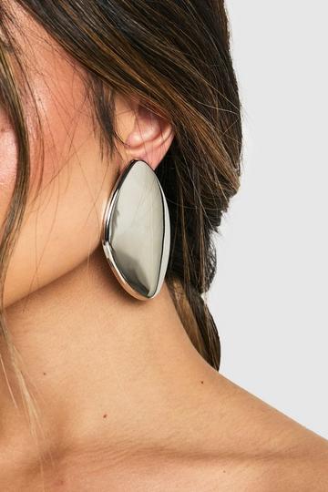 Statement Metal Earrings silver