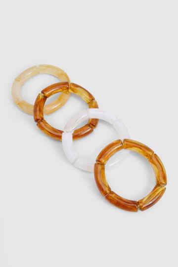 Marbled Resin Bangle 4 Pack multi