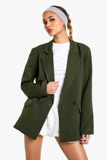 Marl Tailored Oversized Blazer khaki