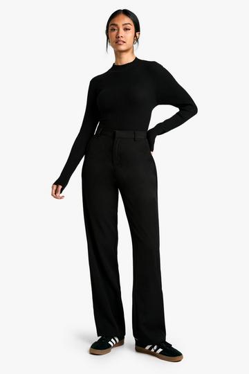 Black Tailored Slim Straight Leg Trouser