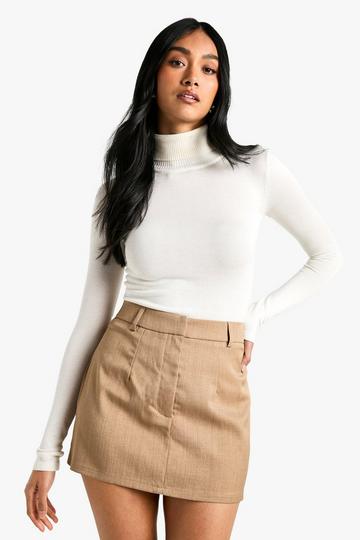 Tailored Mini Skirt camel