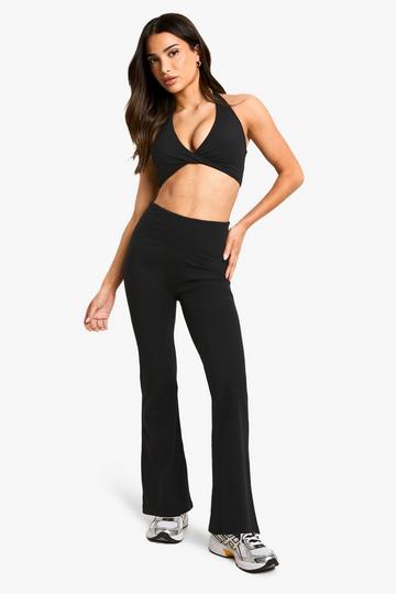 Petite High Waist Premium Active Flare Legging black