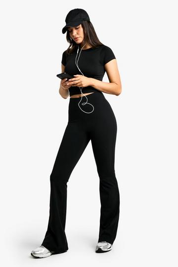 Tall High Waist Premium Active Flare Legging black