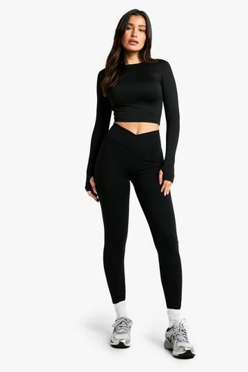 Tall Wrap High Waist Premium Active Legging black