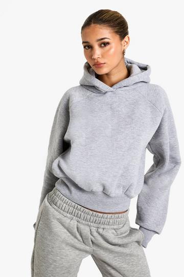 Grey DEEP HEM OVERSIZED HOODIE