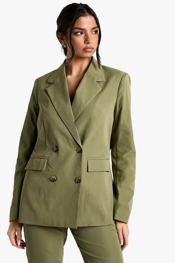 Baggy Blazer Met Dubbele Knopen khaki