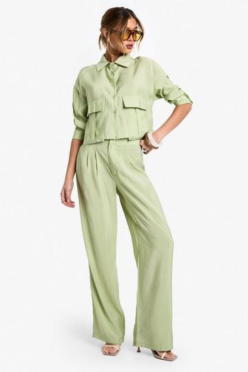 Fluid Tailored Trousers sage