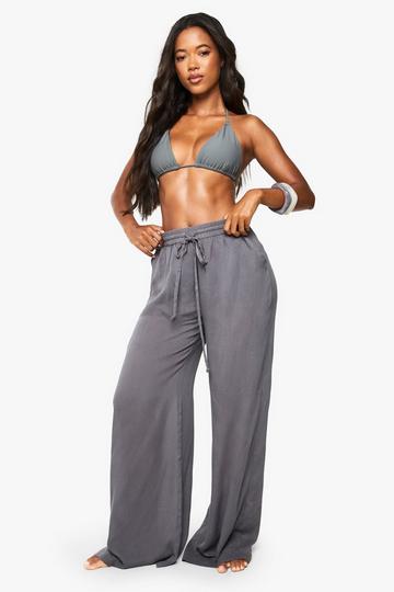 Beachwear Essentials Wide Leg Trousers slate grey