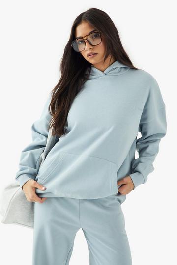Oversized Geborduurde Dsgn Studio Hoodie blue