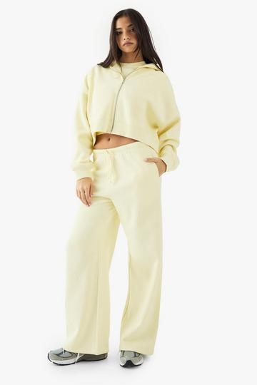 DSGN Studio Embroidered Straight Leg Jogger lemon