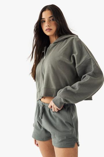 DSGN Studio Embroidered Runner Sweat Short charcoal