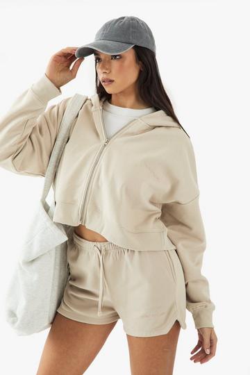 DSGN Studio Embroidered Runner Sweat Short stone