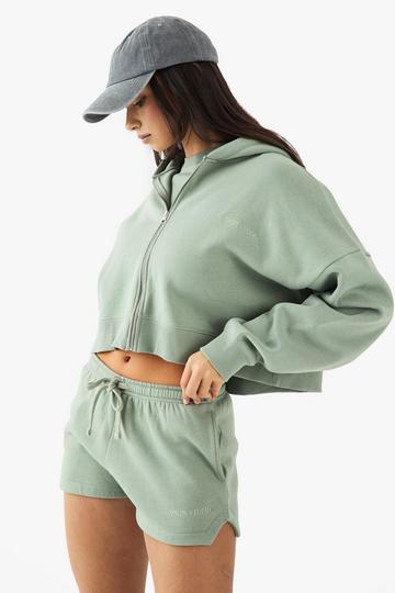 DSGN Studio Embroidered Runner Sweat Short sage