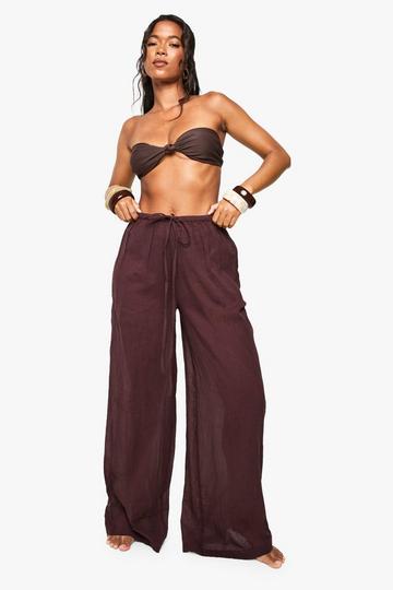 Cheesecloth Beach Trousers chocolate