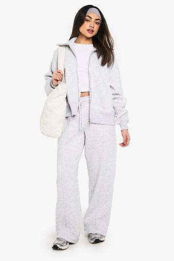 Zip Through Bomber Sweatshirt Tracksuit ash grey