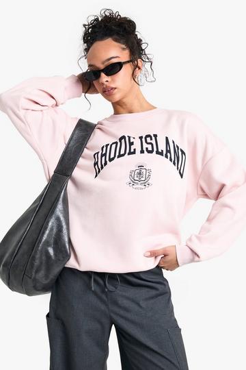 Rhode Island Oversized Sweatshirt light pink