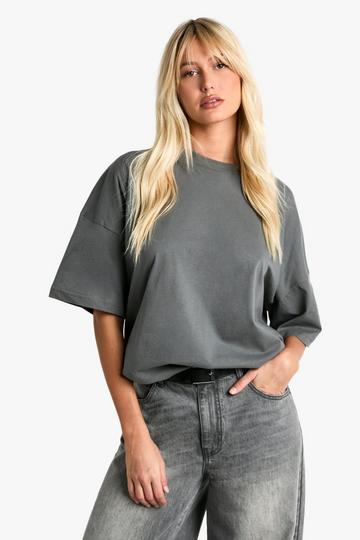 Boohoo basics super oversized t-shirt charcoal