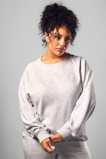 Grey Plus Dsgn Studio Script Boxy Sweatshirt