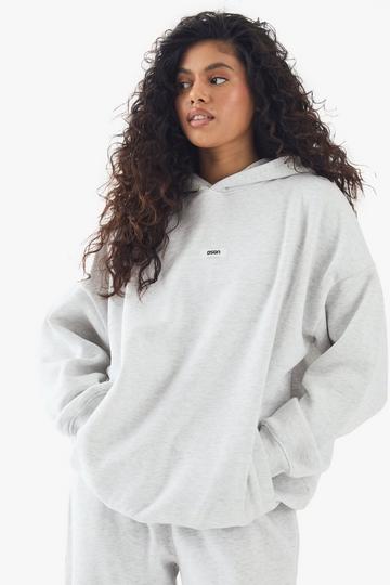 DSGN Label Oversized Hoodie ash grey