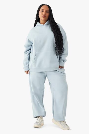 Plus DSGN Studio Embroidered Cuffed Oversized Jogger blue