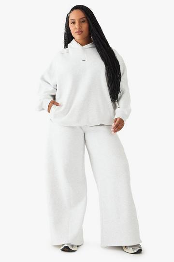 Plus Dsgn Studio Tie Waist Wide Leg Jogger ash grey