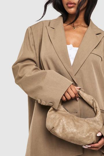 Twist Handle Grab Bag taupe