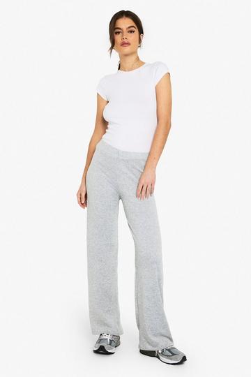 Melagne Wide Leg Broek grey marl