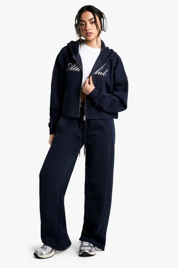 Ath Club Zip Through Hoodie Tracksuit navy