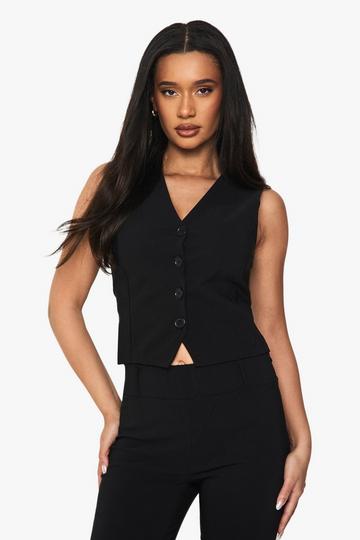 Bengaline Fitted Waistcoat black