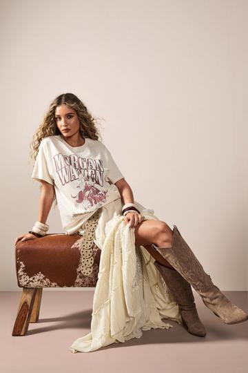 Oversized Gelicenseerd Morgan Wallen T-Shirt Met Print stone