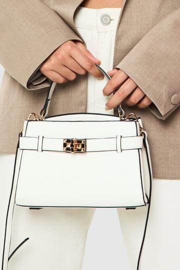 Buckle Strap Detail Mini Bag ecru