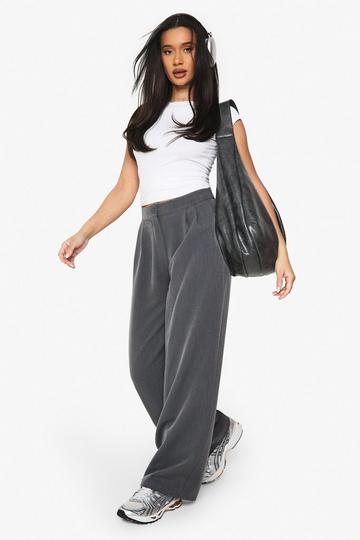 Woven Palazzo Trousers grey