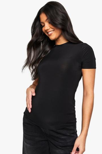 Maternity Soft Touch Crew Neck T-shirt black