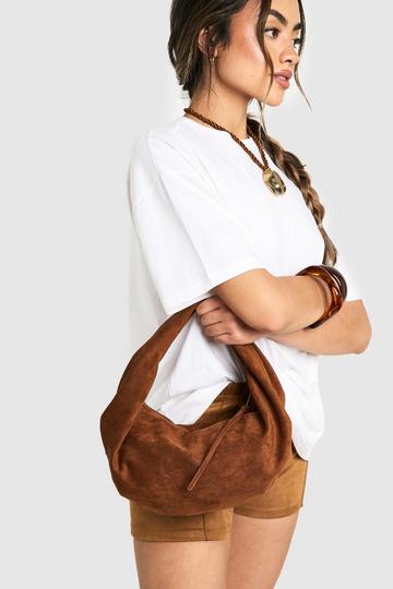 Nep Suède Baggy Handtas tan