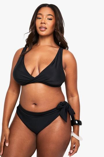 Plus Wrap Bikini Top black