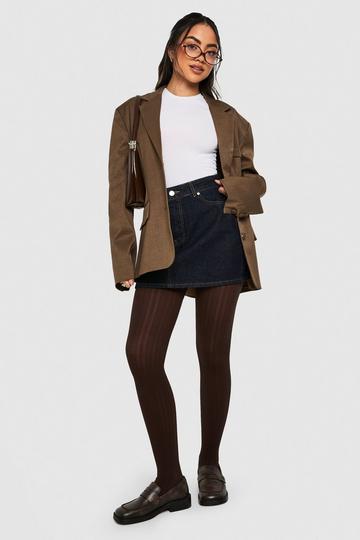 Brown Patterned Brown Tights